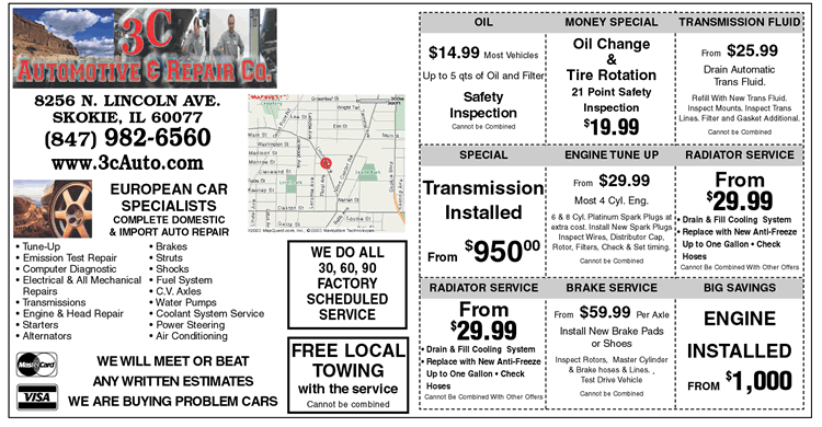 3C Automotive coupone