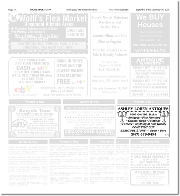 Business Card Sized Ad